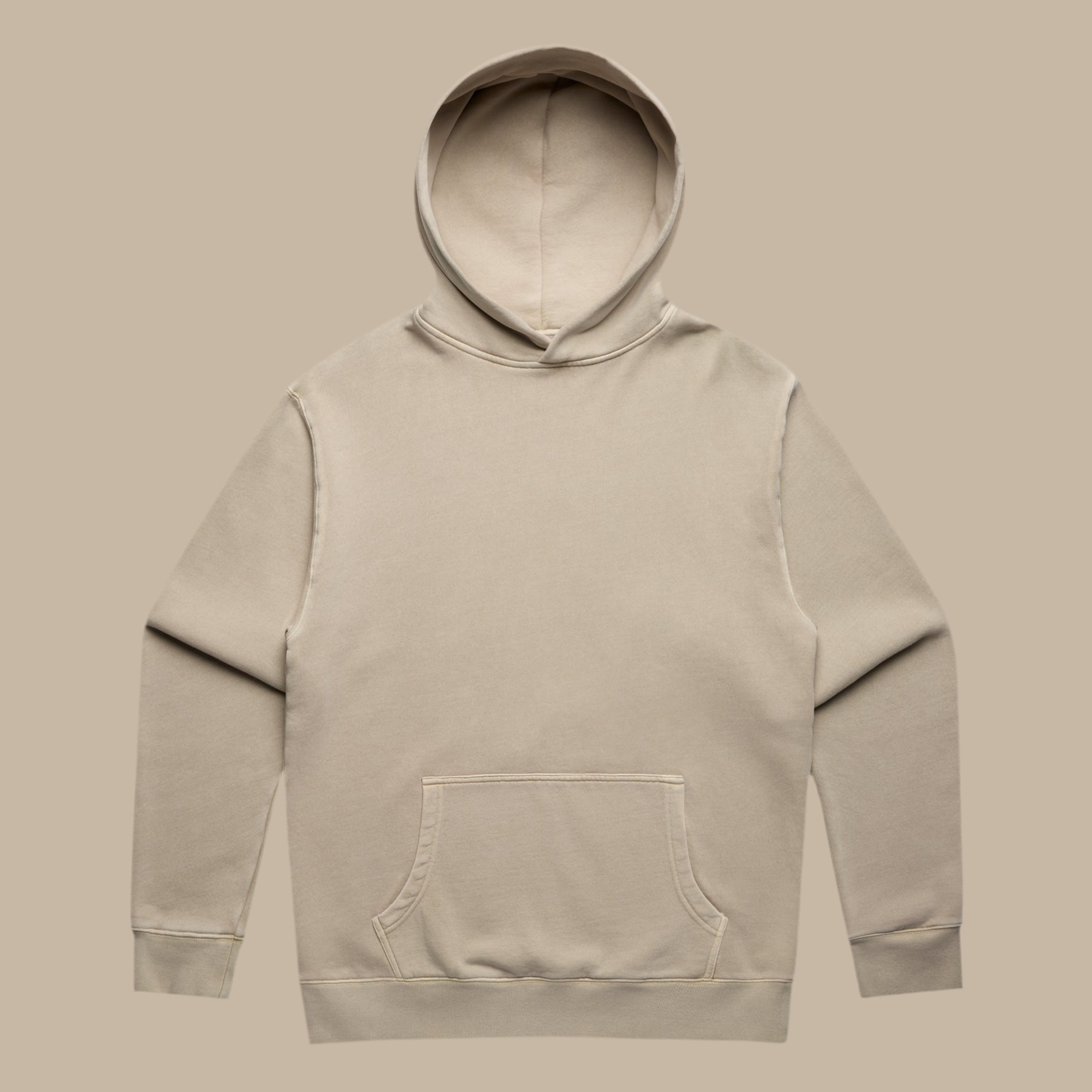 Relaxed mid weight hoodie - taupe