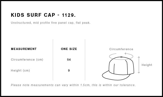 KIDS CAP - UNSTRUCTURED SINGLE FRONT PANEL