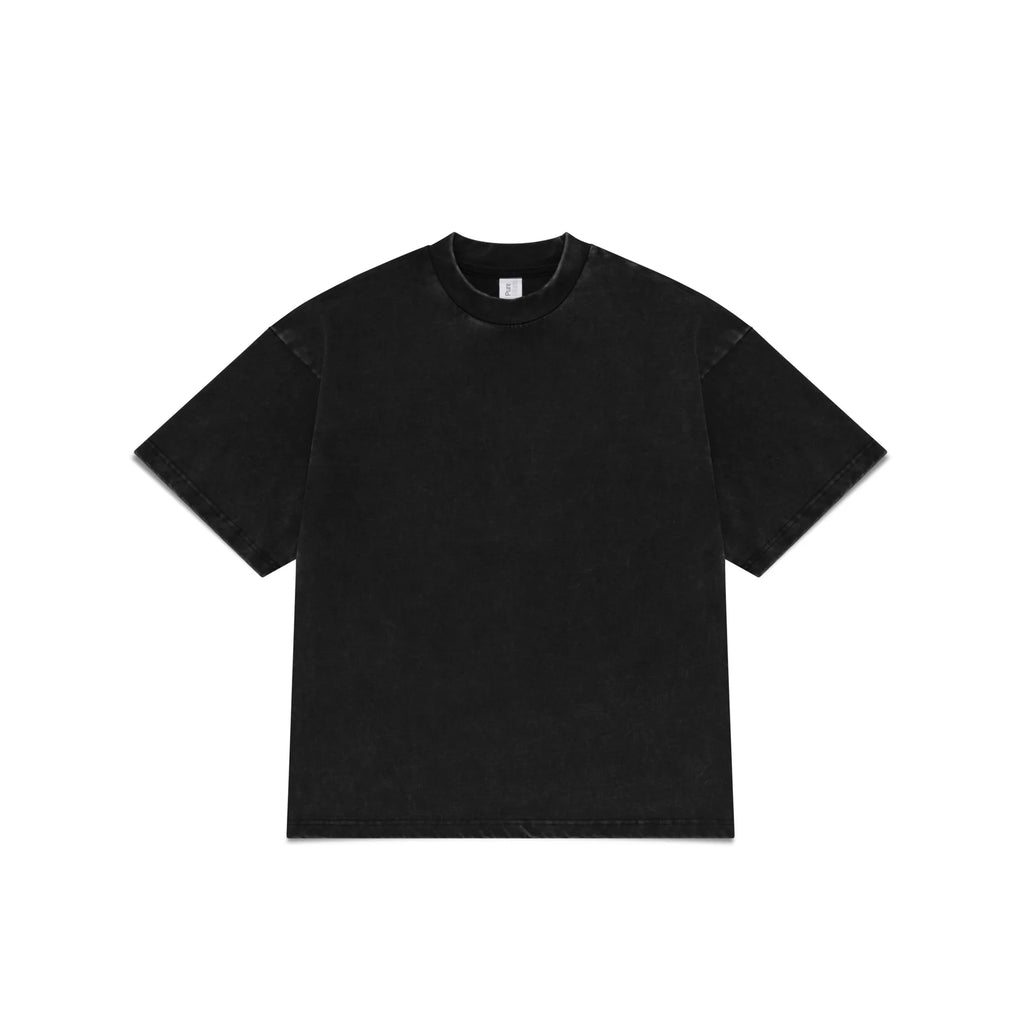 HEAVY WASHED BOX TEE - CARBON
