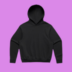 Box fit hoodie - black